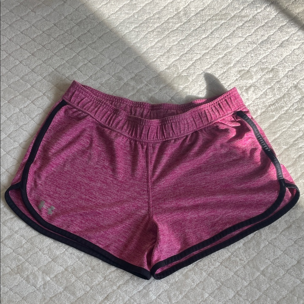 Under Armour|Women's Heathered Pink Athletic Shorts|Large|EUC